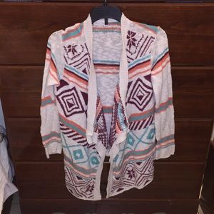 Fall tribal design cardigan